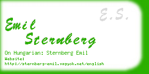 emil sternberg business card